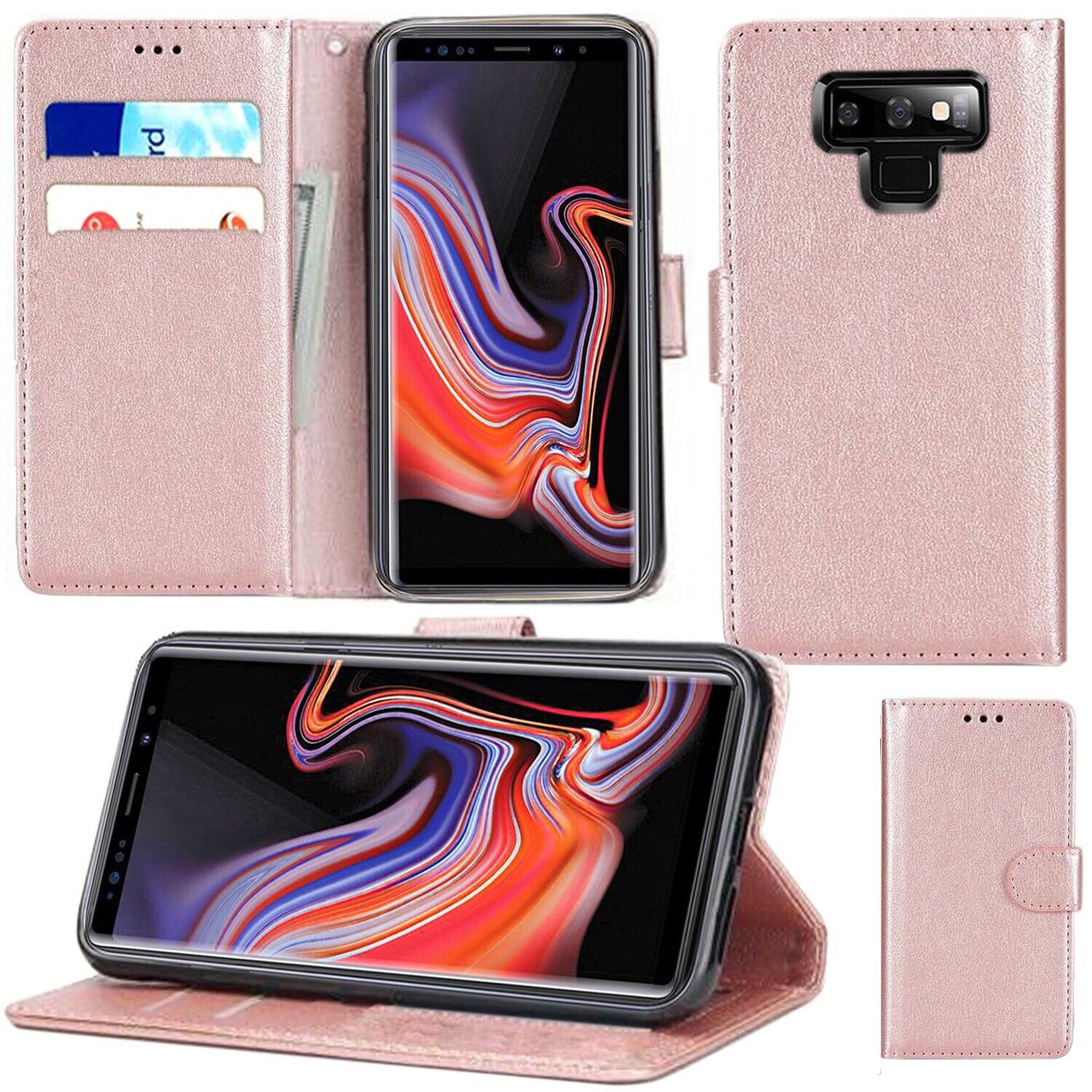 Leather Folio Wallet Case for Samsung Galaxy Note 9 Leather Folio Wallet Case for Samsung Galaxy Note 9
